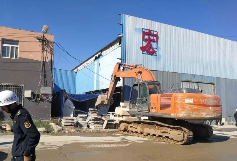 山東青島市城陽區石材加工廠違建全部拆除