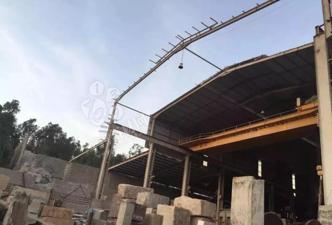 福建南安市石井鎮拆石材廠棚，移石材方料