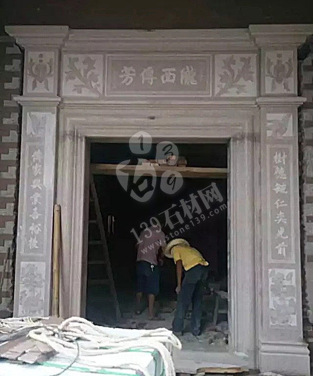 福建閩南地區鄉村自建房大門石材案例欣賞