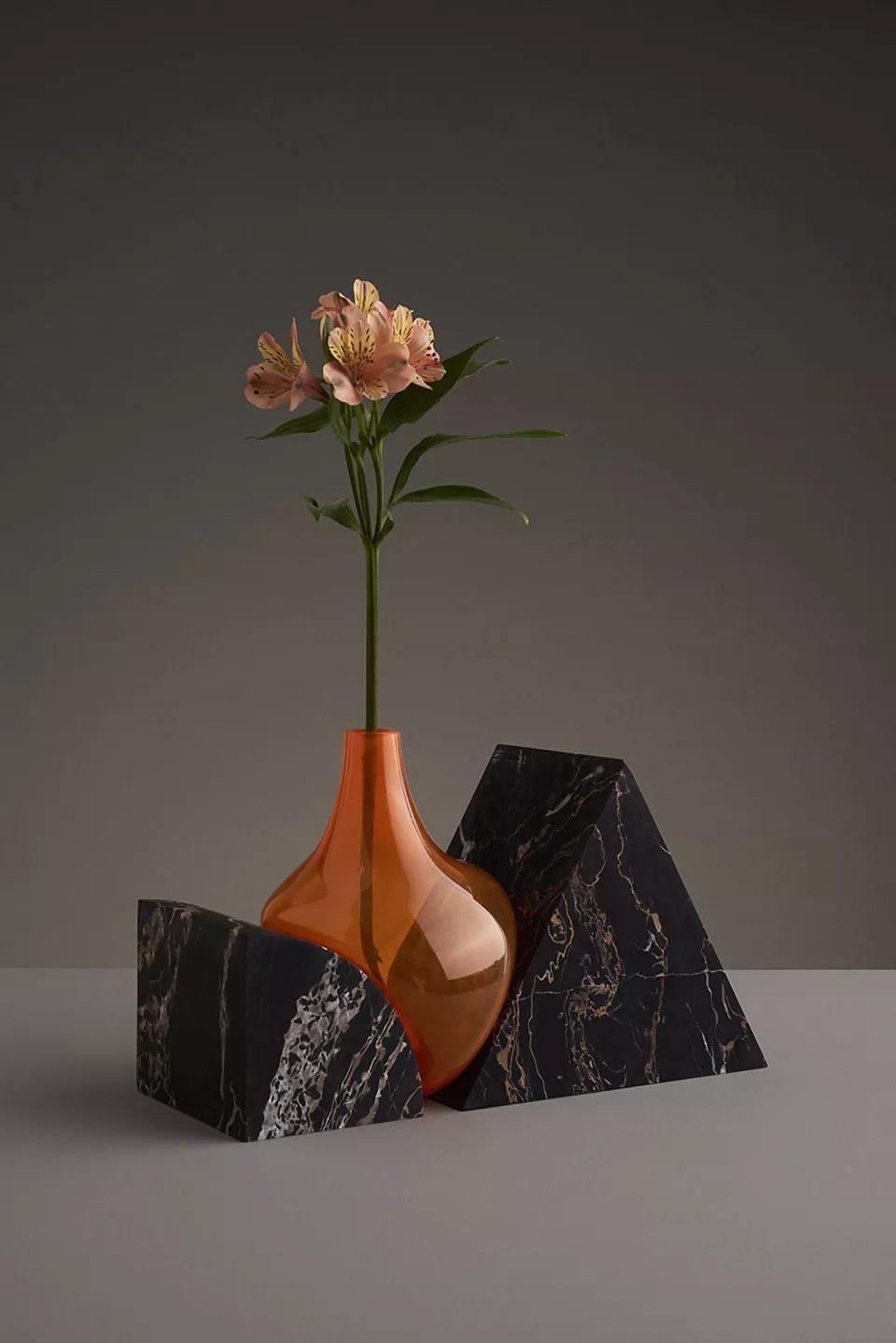 玻璃&石材花瓶：一枝花、一顆石、一種品味