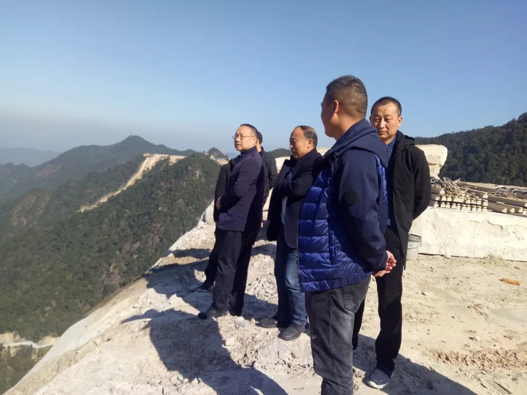 德興市委常委、市紀委書記、市監委主任李元濤到龍頭山鄉現場督導石材整治工作